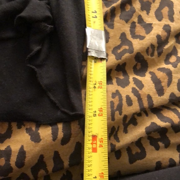 ONE STEP UP 1X black scoop-neck shirred cold shoulder w/silver detail - Picture 7 of 12